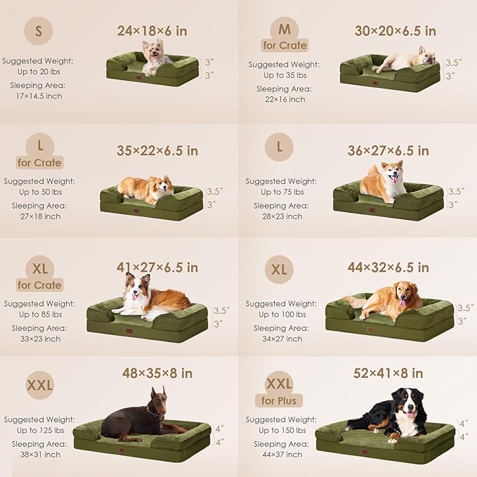 EHEYCIGA Orthopedic Dog Bed for Small Dogs, Waterproof Memory Foam Small Pet - Image 2