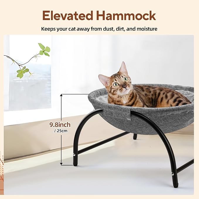 LIFLIX Raised Cat Hammock Bed, Pet Bed - Image 3