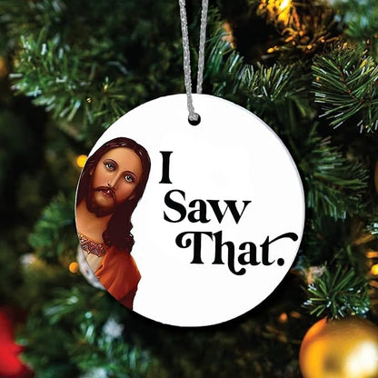 Jesus I Saw That Ornament, Santa Ornaments - Image 2