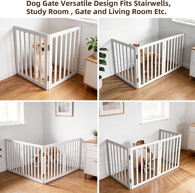 Dog Gate Indoor, Freestanding Dog Fence - Image 4