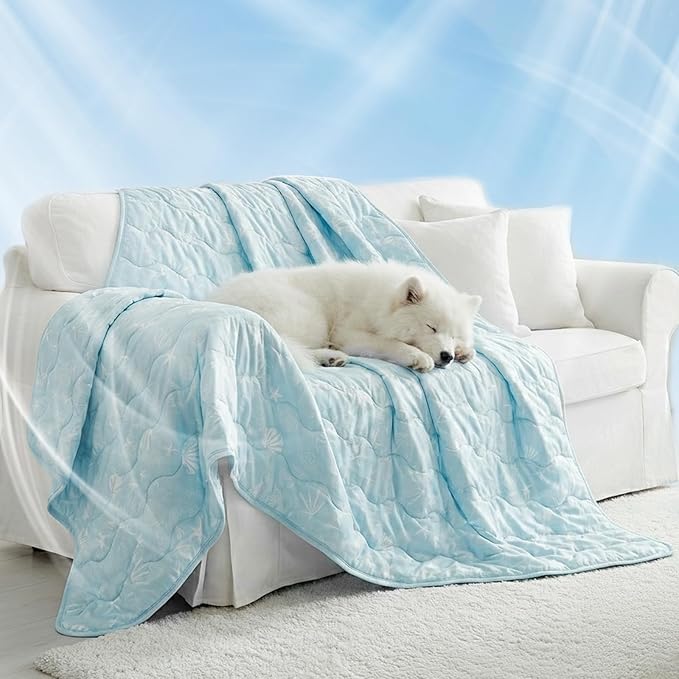 NWK Dog Cooling Blanket, Q-Max>0.345, Ice Silk Cool to Touch Material, by NWK