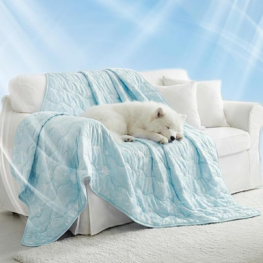 NWK Dog Cooling Blanket, Q-Max>0.345, Ice Silk Cool to Touch Material, by NWK