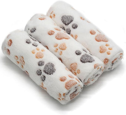 1 Pack 3 Puppy Dog Blankets Super Soft Warm Sleep Mat Fluffy Premium Fleece Pet by SORKUT