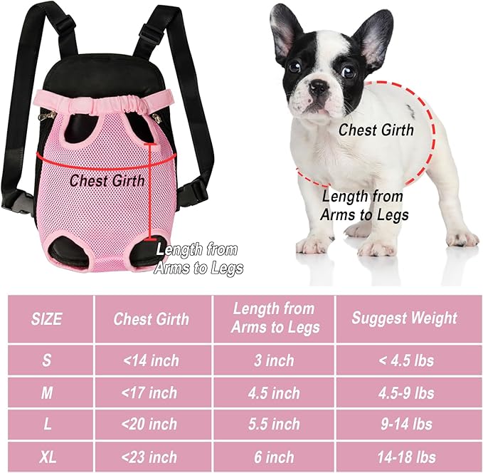 FEimaX Dog Carrier Backpack Pet Legs Out Front Cat Travel Bag, Adjustable Puppy - Image 4