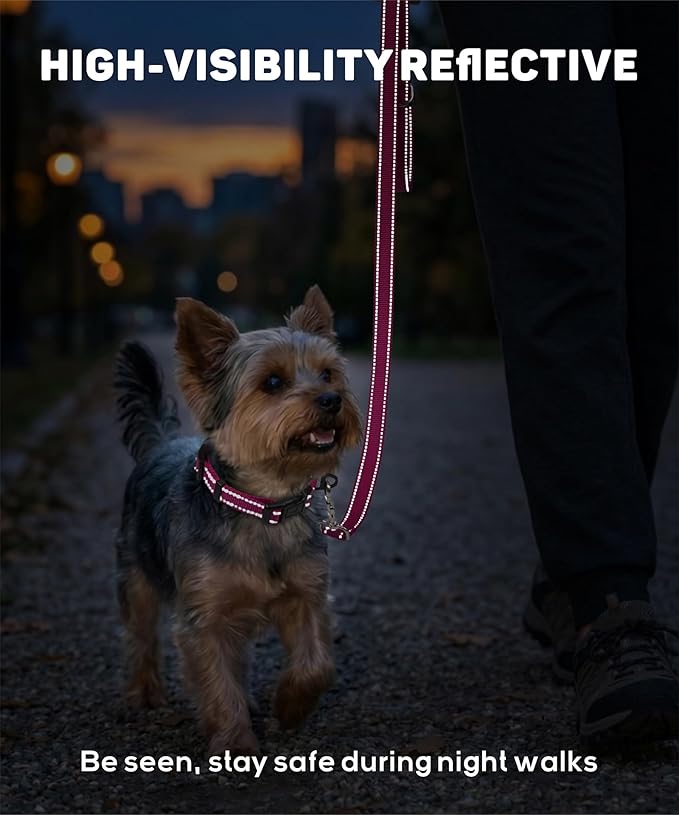TagME Reflective Nylon Dog Collars, Adjustable Classic Pet Collar - Image 4