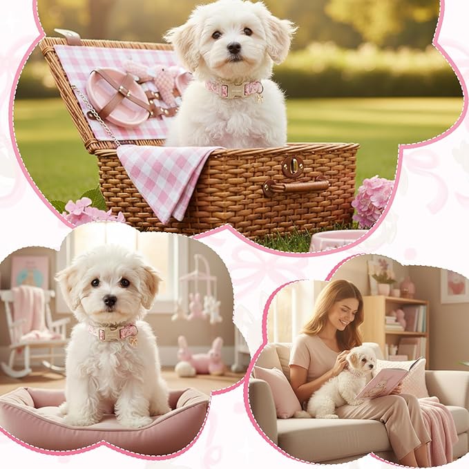 Easter Dog Collar, Spring Pink Dog Collar - Image 5