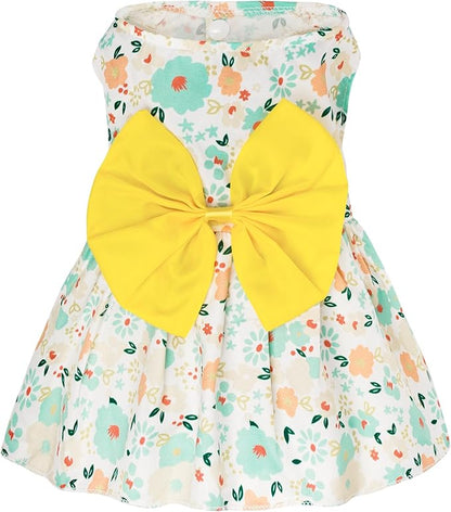 choyaxo Floral Dog Dress Cute Dog Skirt Pet Dress Summer Pet Clothes - Image 2