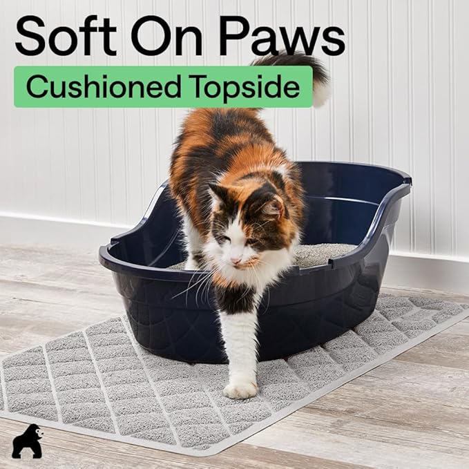 GORILLA GRIP Cat Litter Box Mat, Cushioned Coil Mesh Litter Trapping Mats - Image 8