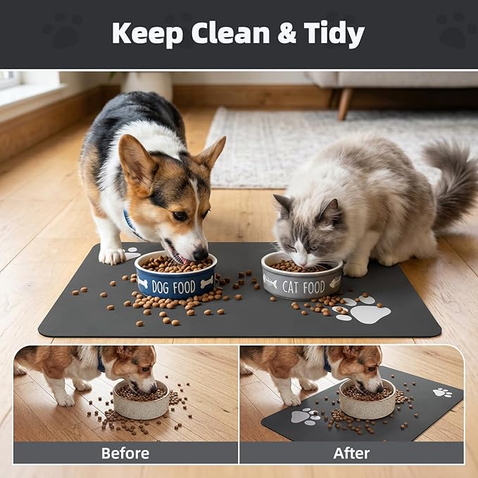 PADOOR Pet Feeding Mat-Absorbent Dog Mat - Image 3