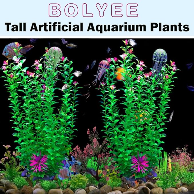 2 pcs Aquarium Decor Plants 21 Inches Extra Large Artificial Plastic Fish Tank - Image 4