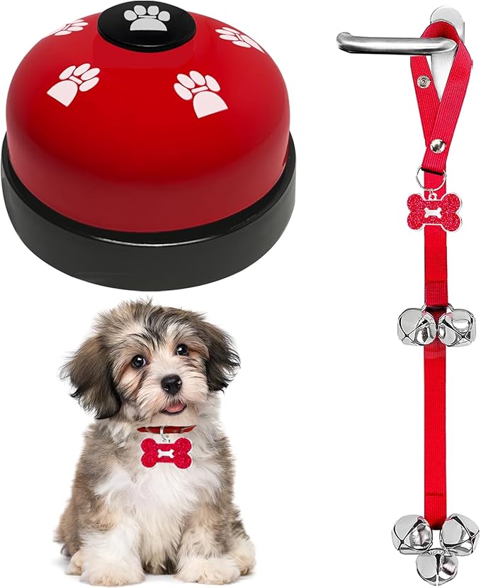 2 Pack Dog Door Bells, Dog Doorbell to go Outside Puppy Train Bell by KEXIAVA