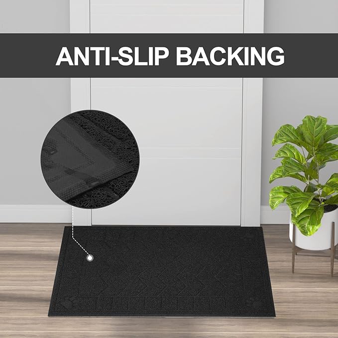 Cat Litter Mat, Litter Trapping Mat Soft on Kitty Paws, Waterproof, Easy Clean - Image 4