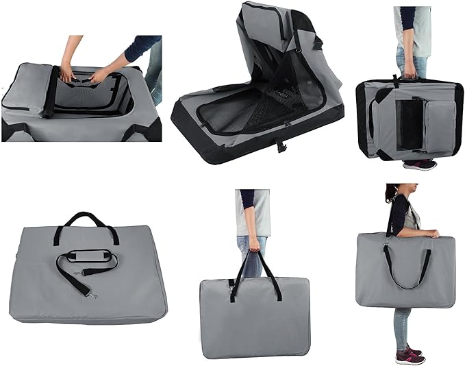 EliteField 3-Door Folding Soft Dog Crate - Image 4