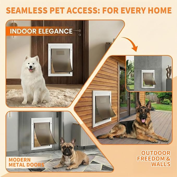 Dog Door for Large Dogs, X-Large Aluminum Frame Pet Door - Image 5