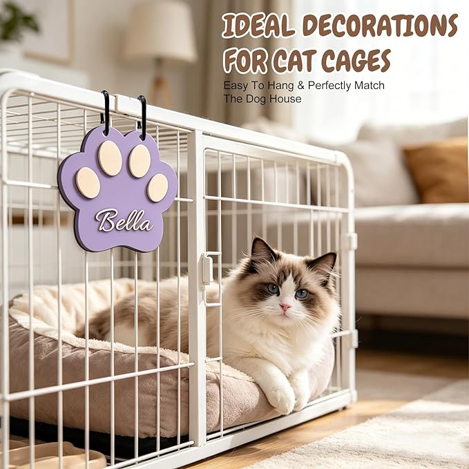 Personalized Dog Room Decor Custom Dog Crate Accessories Name Plate Doghouse - Image 4