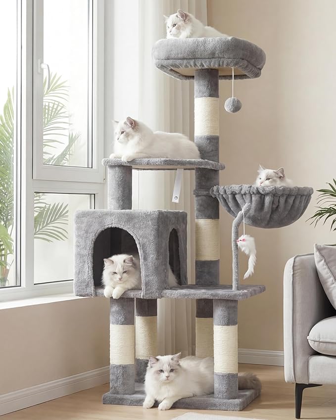 Heybly Cat Tree with Toy, Cat Tower condo by HEYBLY