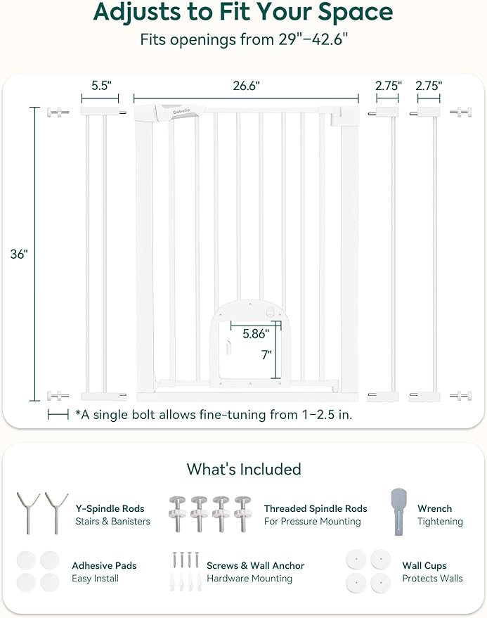 Babelio 36" Tall Upgraded Baby Gate - Image 4