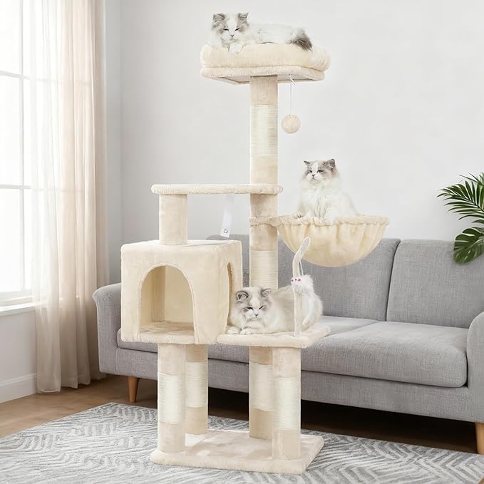 Heybly Cat Tree with Toy, Cat Tower condo - Image 9