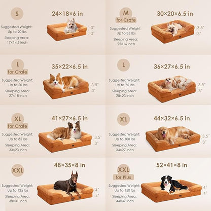 EHEYCIGA Orthopedic Dog Bed for Medium Dogs, Waterproof Memory Foam Medium Dog - Image 2