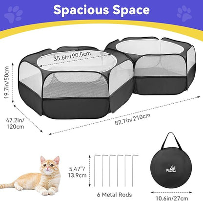 Pawaboo Small Animals Playpen, Portable Chicken Coop Run Large Chick Brooder - Image 3