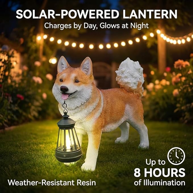 Shiba Inu Dog Garden Statue - Image 3
