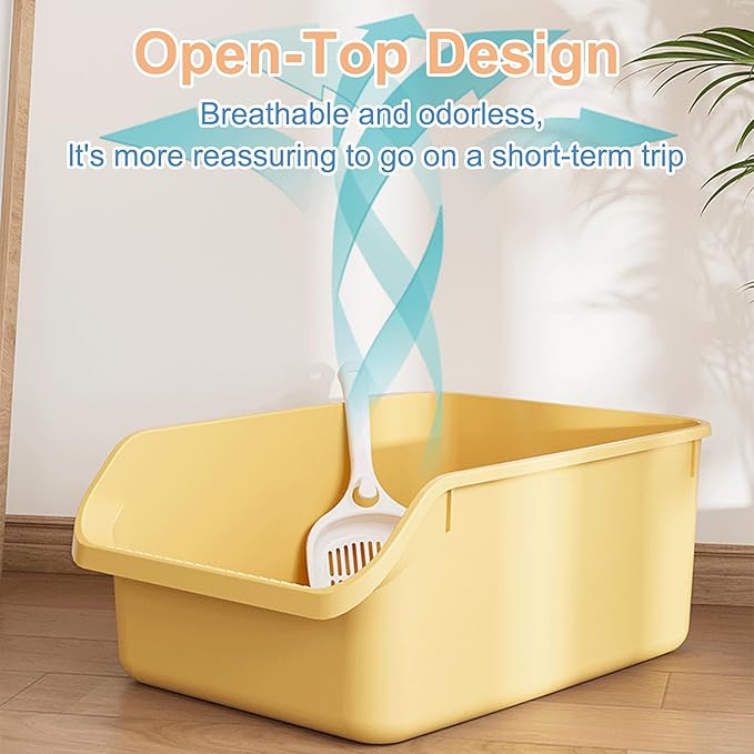 Rabbit Litter Box with Low Entry, High Back Splash Guard - Image 5