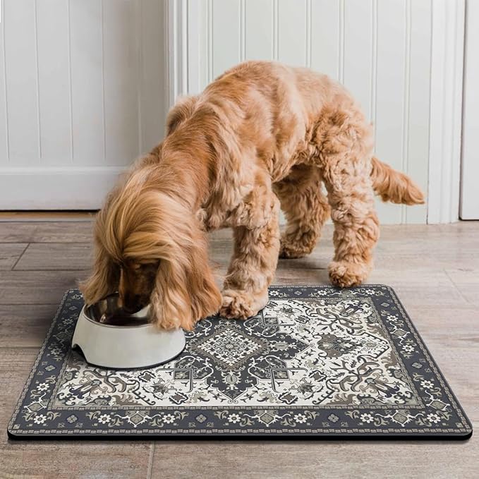 Pet Feeding Mat for Floors Waterproof Dog Mat for Food and Water Absorbent - Image 7