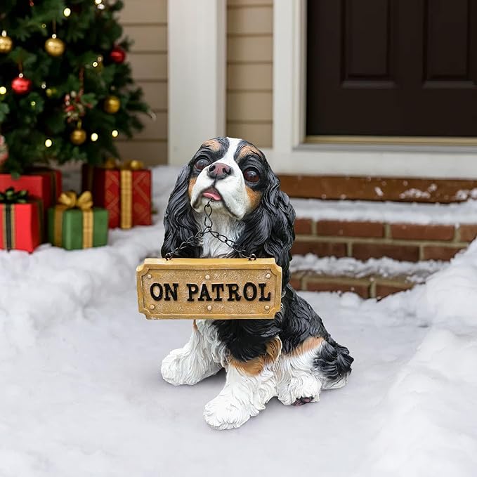 Cavalier King Dog Garden Statue - Image 8