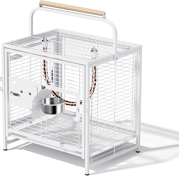 VINGLI Small Bird Cage, 19 inch Travel Carrier Bird Cage - Image 5