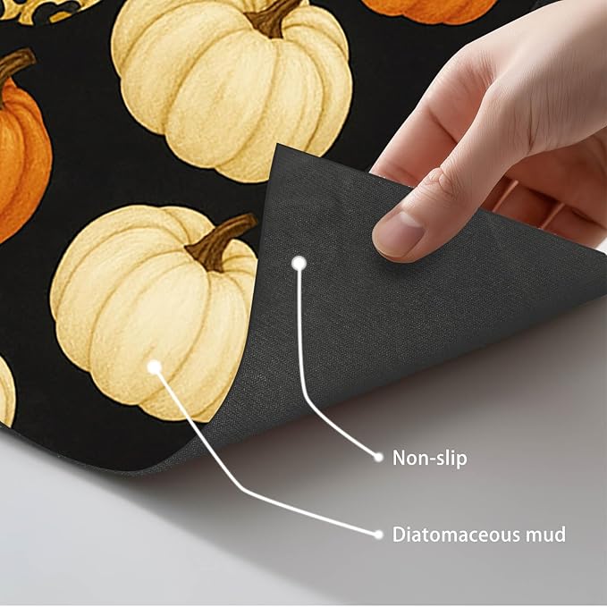 HOMETITUTE Fall Pumpkin Pet Feeding Mat Thankgiving Theme Dog and Cat Food Mat - Image 5