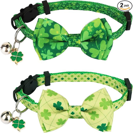 ADOGGYGO St. Patrick's Day Cat Collars by ADOGGYGO