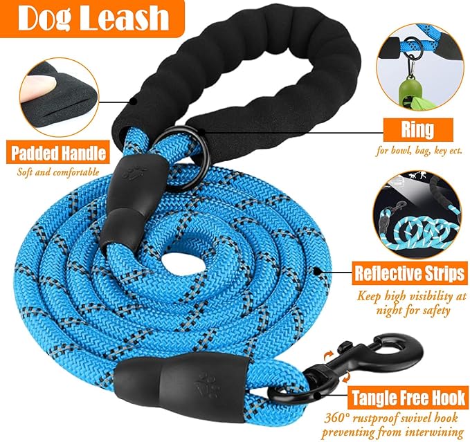 LOBEVE No Pull Dog Harness, Collar & Leash Set | Includes Dog Seat Belt - Image 5