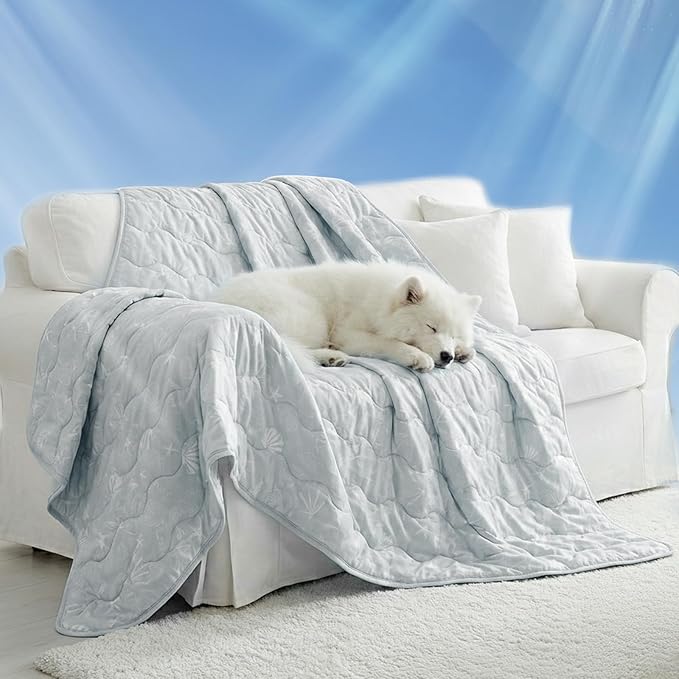 NWK Dog Cooling Blanket, Q-Max>0.345, Ice Silk Cool to Touch Material, by NWK