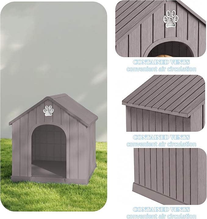 VIXZEN Dog House Indoor Outdoor, Resin Dog House, Sturdy Durable - Image 4