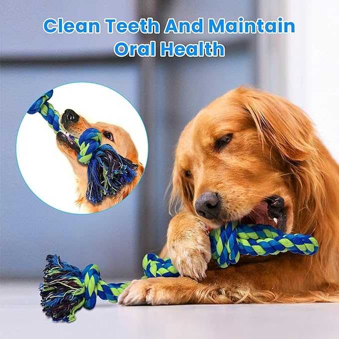 Feeko Heavy Duty Dog Rope Toys for Large Breed Aggressive Chewers, 2 Pack - Image 6