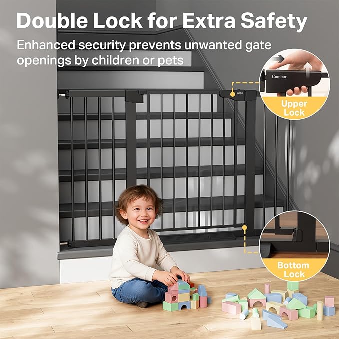 Cumbor 2 Pack 29.7-51.5" Extra Wide Baby Gate - Image 4