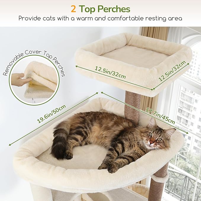 Globlazer 83in Heavy Duty Cat Tree, Giant Cat Tower - Image 4