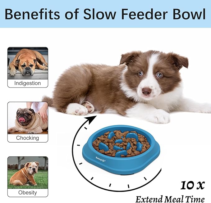 MateeyLife Small Slow Feeder Cat Bowls 2PCS, Anti-Choking Puzzle Cat Food Bowls - Image 2