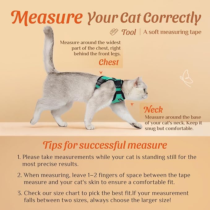 Dooradar Cat Harness and Leash Set, Escape Proof Soft - Image 2