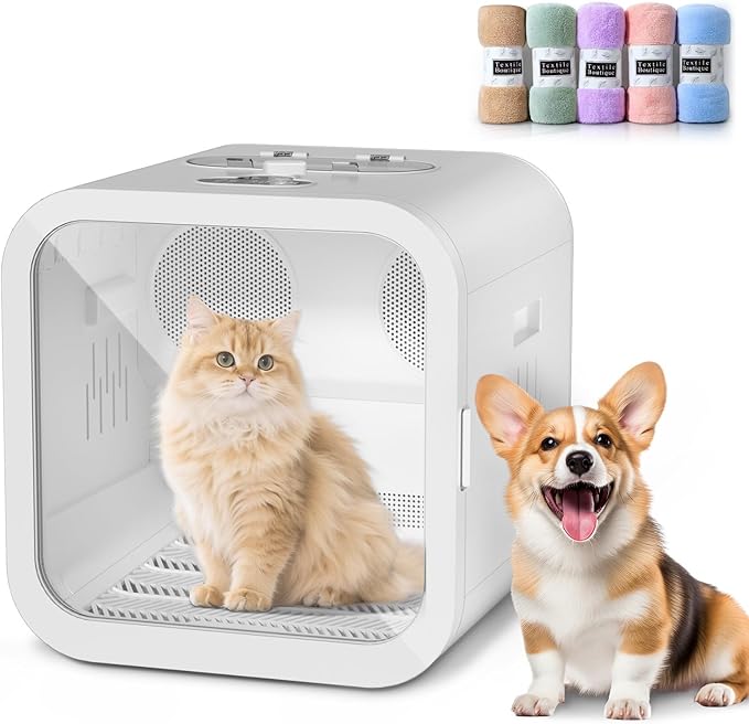 Automatic Pet Hair Dryer Box, 70L Dual Motor Fans Blower by DuckSky