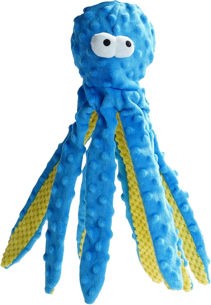Nocciola Octopu Crinkle Squeaky Dog Toys by Nocciola
