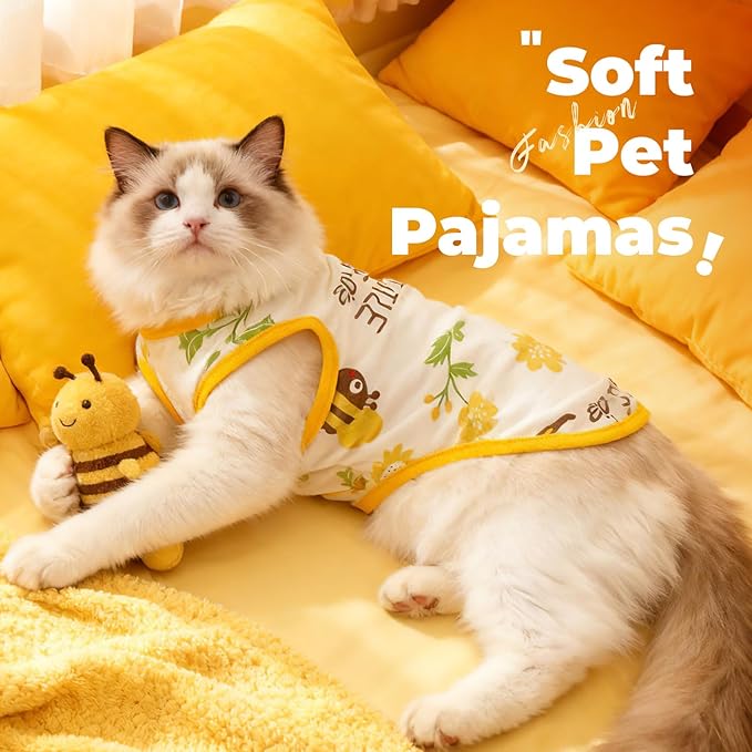 PETCARE Cartoon Dog Shirts for Small Dogs Cute Dog Clothes Yellow Bee Tshirt - Image 4