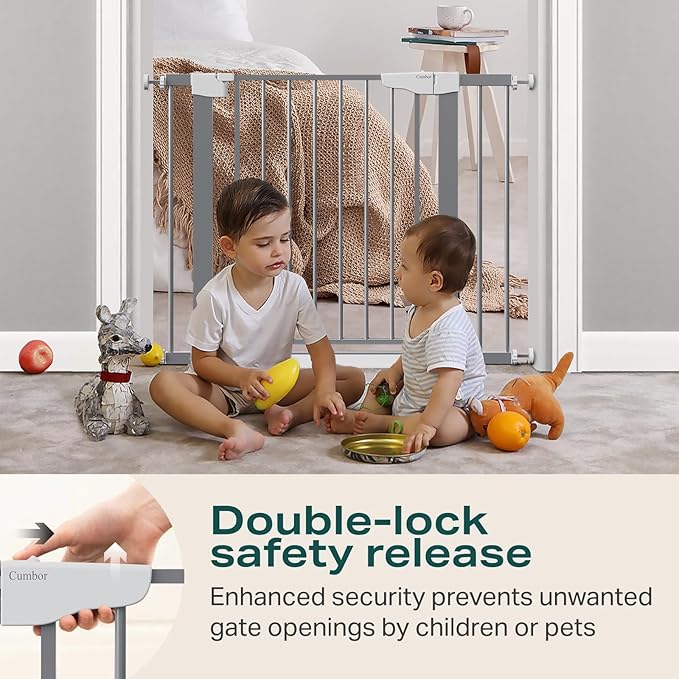 Cumbor 29.7-40.6" Baby Gate for Stairs, Mom's Choice Awards Winner-Dog Gates - Image 3