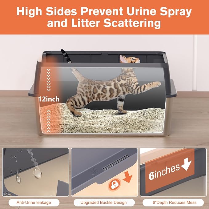 XXL Stainless Steel Litter Box - Image 3