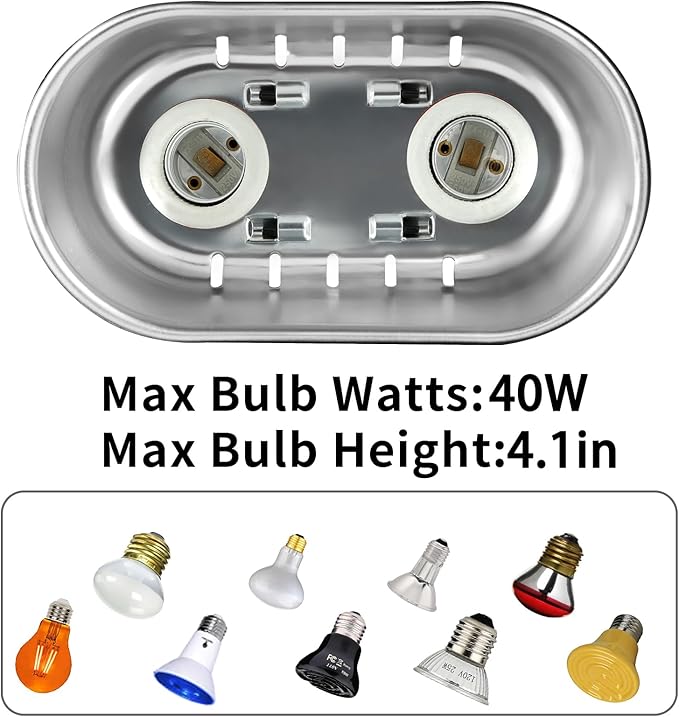 DXOPHIEX Nano Reptile Heat Lamp Fixture, Dual Reptile Light Fixture - Image 6