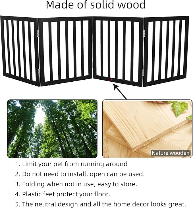 Dog Gate Indoor, Freestanding Dog Fence - Image 6