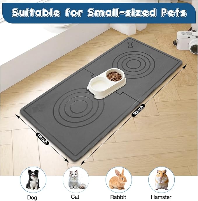 Stone Dog & Cat Food Mat, Diatomaceous Pet Feeding Mat - Image 7