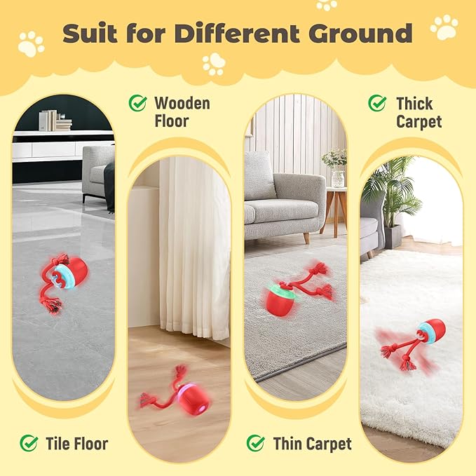 Interactive Dog Toys, Automatic Moving and Rolling Dogs Toy - Image 6