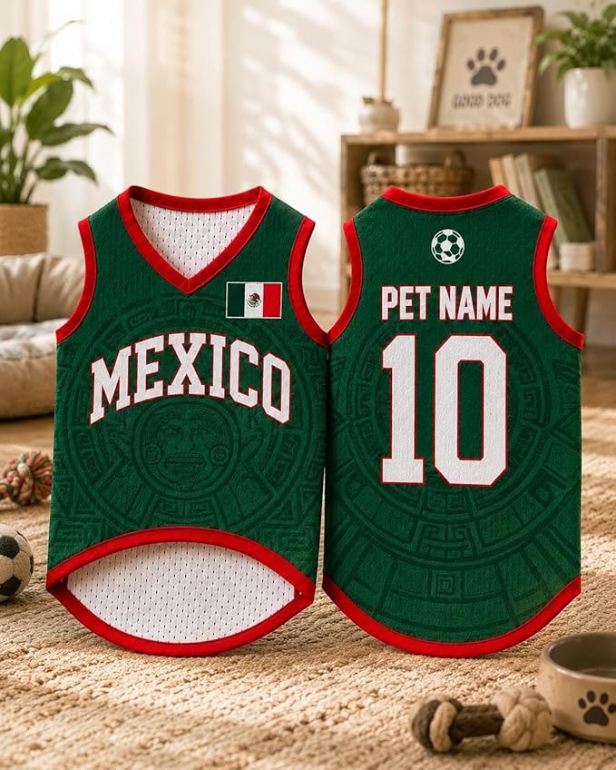 V-DECORPARKS Dog Jersey Custom Name Number, Pets Soccer Jersey - Image 2