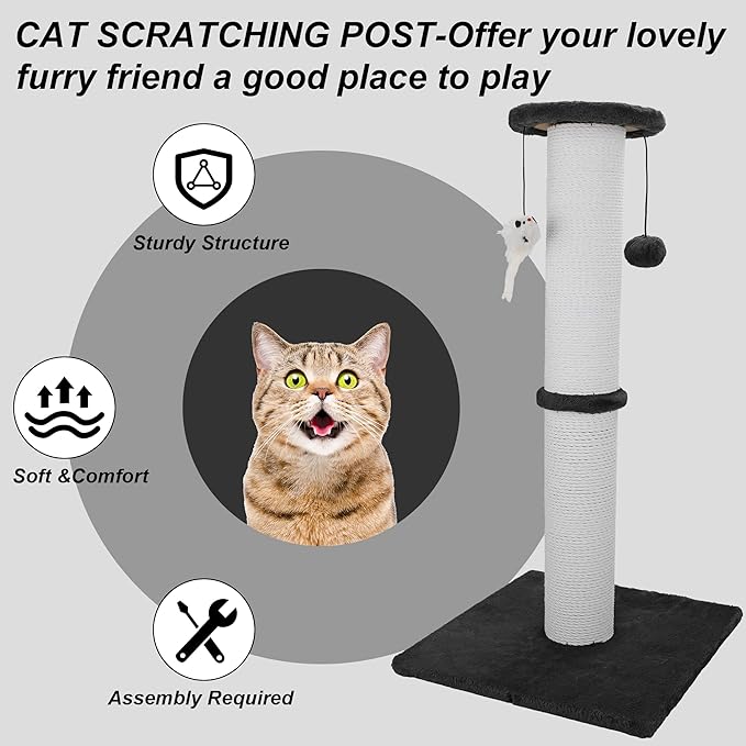 Cat Scratching Post 34 Inches Heavy Duty and Thicker Cat Scratching Post Sisal - Image 7
